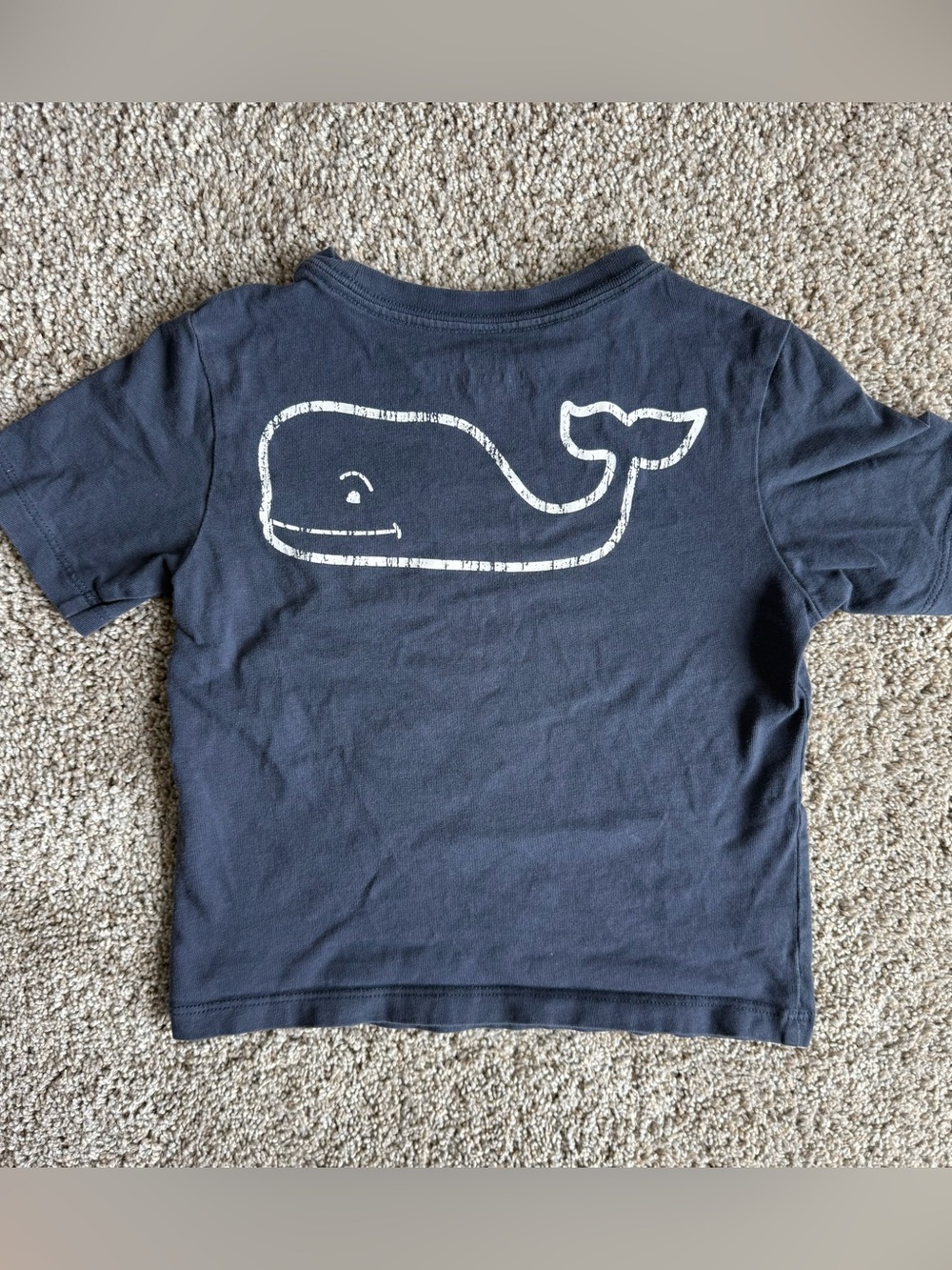 Vineyard Vines Kids Navy Pocket Tee with Whale Logo